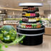 Thumbnail image #4 for Turbo Air 48-Inch Open Curved Island Display Self-Serve Refrigerated Merchandiser, 11.2 Cu. Ft., Black, R-290