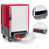 Thumbnail image #4 for Metro C5 3 Series Insulation Armour Half-Height Heated Holding and Proofing Cabinet, Red, Low Wattage, Solid Door, Lip Load Slides, Mobile