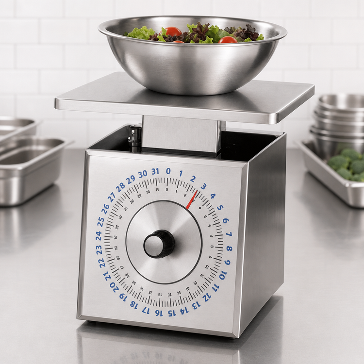 Product image #4 for Edlund Premier Series SR-2 OP Dishwasher Safe Stainless Steel Portion Control Scale with Oversized Platform, 32 oz x 1/4 oz