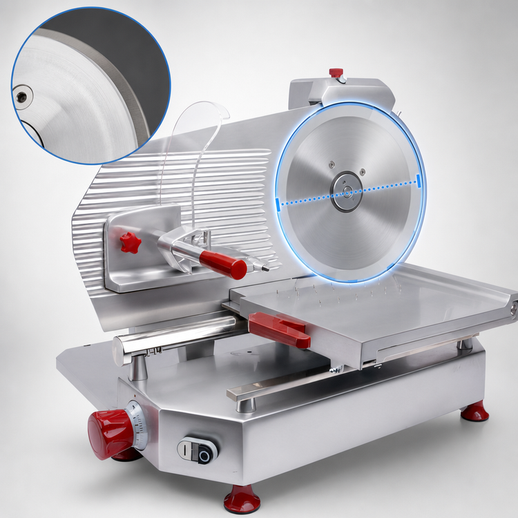 Product image #4 for Trento 14-Inch Electric Manual Feed Belt-Driven Commercial Meat Slicer, 1/2 HP, 110V