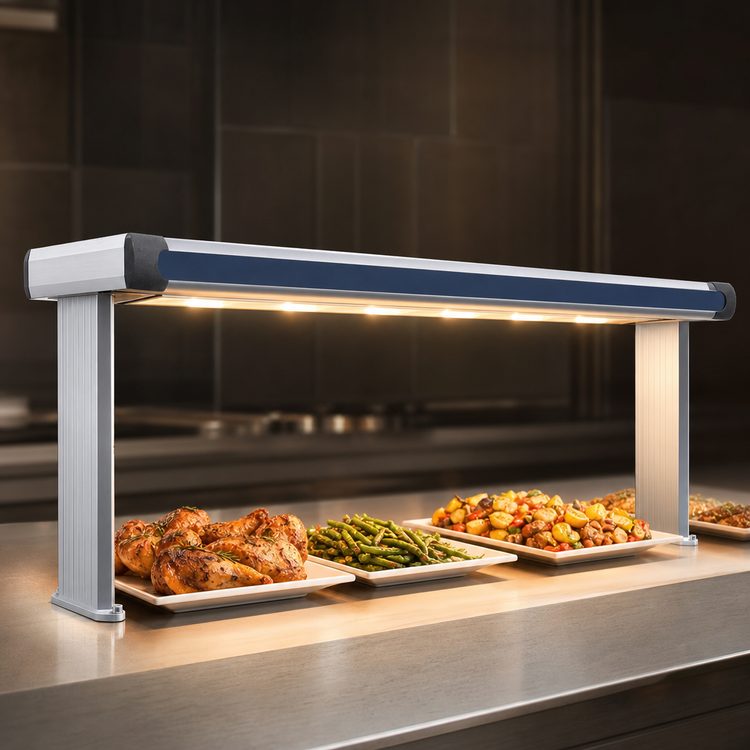 Product image #4 for Hatco Glo-Ray Designer Dual Strip Heat Lamp with Lights, 57-1/2 Inch W, Aluminum, 2.09 kW