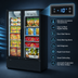Thumbnail image #5 for Turbo Air Super Deluxe 2-Section Glass Door Freezer Merchandiser, 42.1 Cu. Ft., Bottom-Mounted Self-Contained Refrigeration