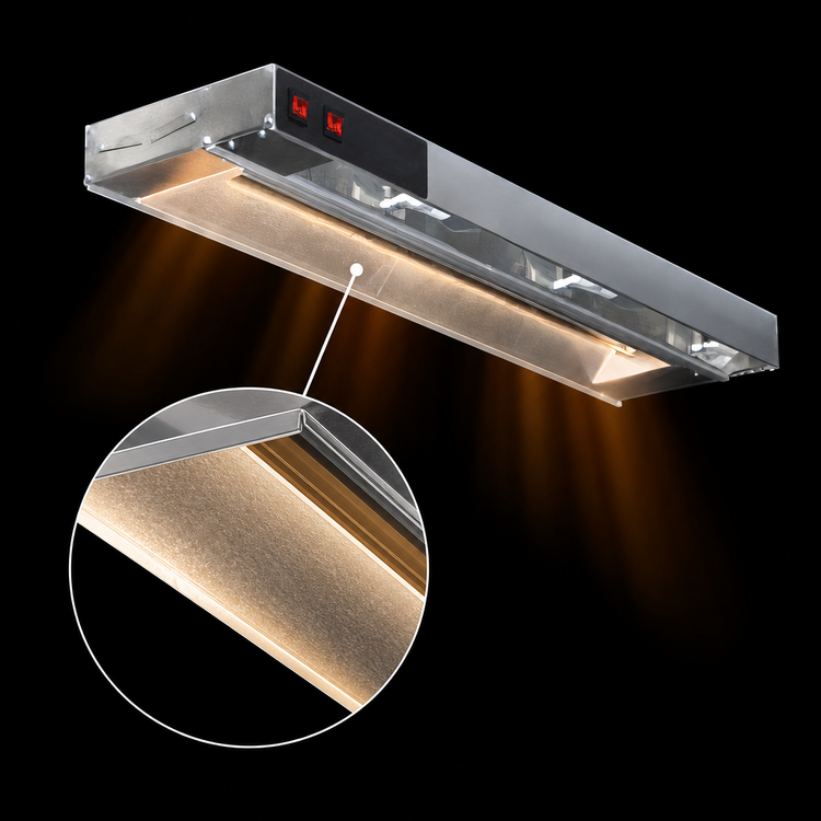 Product image #4 for Eagle Group RedHots 144-Inch Single Lighted Strip Heat Lamp with Remote, High-Watt, 240V