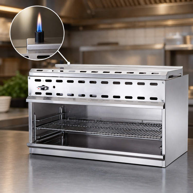 Product image #4 for Omcan 36-Inch Countertop Natural Gas Infrared Cheese Melter