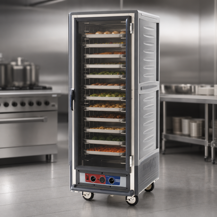 Product image #4 for Metro C5 3 Series Full Height Mobile Heated Holding Cabinet with Clear Polycarbonate Door and 35 Pan Capacity