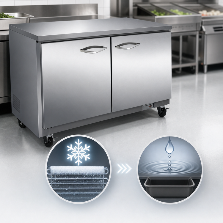 Product image #4 for IKON Refrigeration IUC48F Two-Section Undercounter Freezer, 12 Cu. Ft., Solid Doors