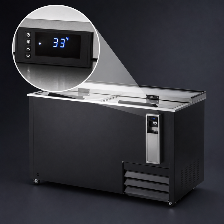 Product image #4 for Arctic Air AUB65R Horizontal Bottle Cooler, 64-1/2 Inch Wide, 19 Cu. Ft., Black Exterior