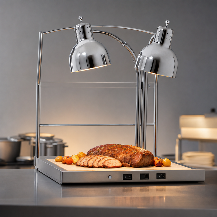Product image #4 for Alto-Shaam CS-200/S Countertop Hot Food Holding Carving Station with 2 Heat Lamps and Breath Guard