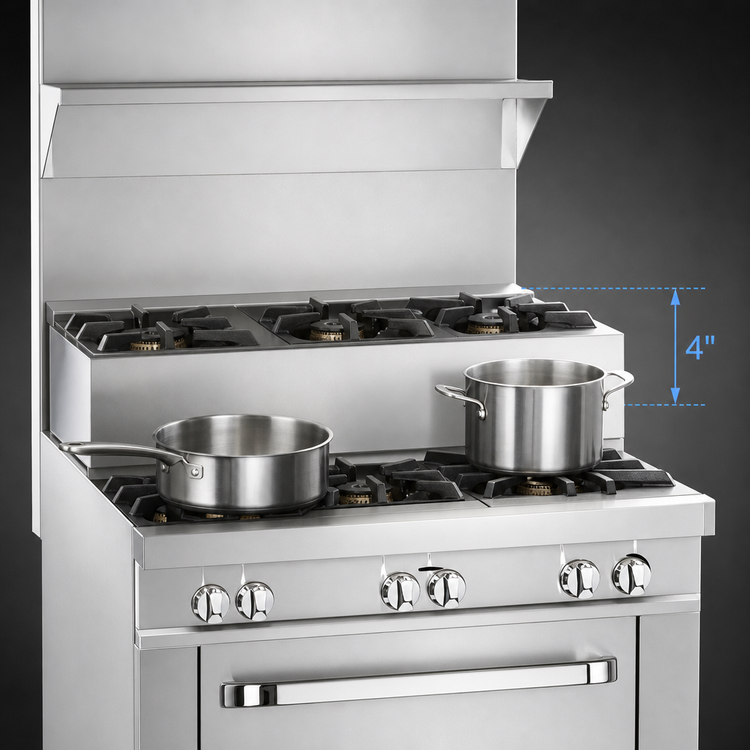 Product image #4 for Southbend Platinum Heavy Duty 36-Inch Gas Sectional Range with Cabinet Base, 6 Open Burners and Step-Up Rear Burners