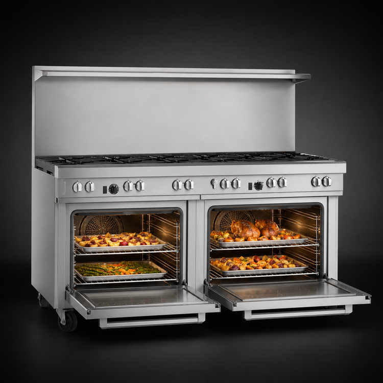 Product image #4 for Southbend Ultimate 72-Inch Gas Restaurant Range with 10 Open Burners and 2 Convection Ovens