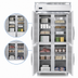 Thumbnail image #4 for Continental Refrigerator D2FSENSSHD Designer Slim Line Two-Section Reach-In Freezer with Half-Height Solid Doors