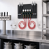 Thumbnail image #4 for Krowne Tamper-Proof Wall Bracket Beer Regulator with Tail Pieces for 4 Beer Lines