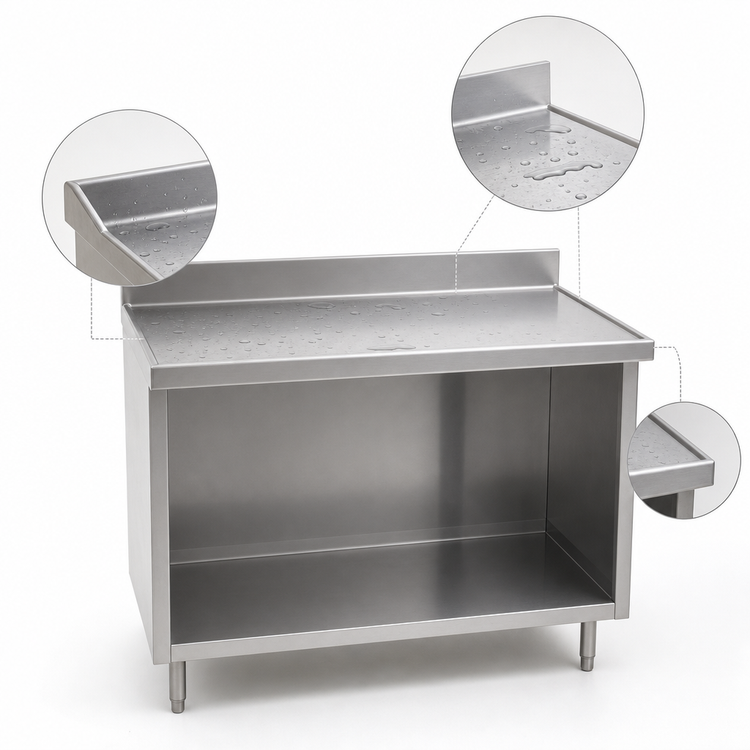 Product image #4 for Eagle Spec-Master Marine Counter Edge Open Front Underbar Work Table Cabinet Base, 48 x 24 Inches