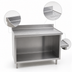 Thumbnail image #4 for Eagle Spec-Master Marine Counter Edge Open Front Underbar Work Table Cabinet Base, 48 x 24 Inches