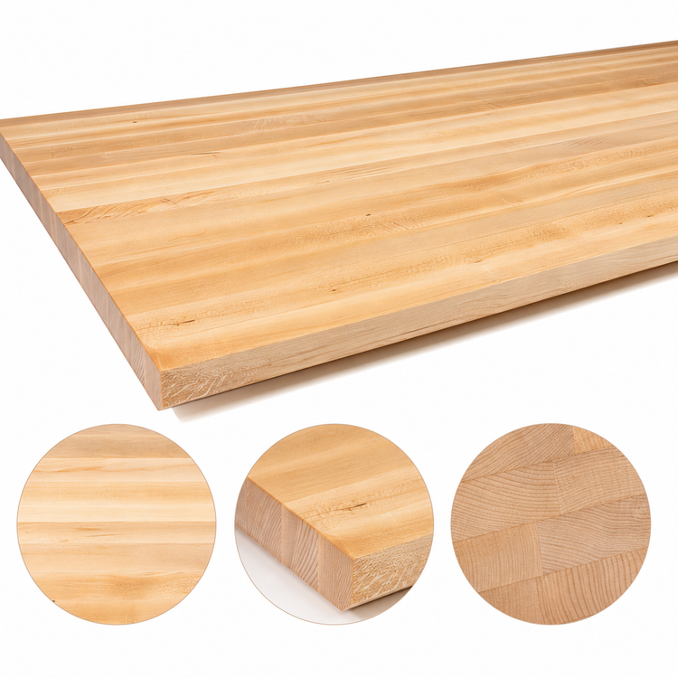 Product image #4 for Boos Block Northern Hard Rock Maple Kitchen Countertop, 144 x 36 x 1-1/2 Inch, Edge Grain, Varnique Finish