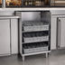 Thumbnail image #4 for Glastender Underbar Stainless Steel Glass Rack Storage Unit, Open Top, 18