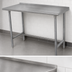 Thumbnail image #4 for Advance Tabco Premium Series Open Base Work Table, 108 x 30 Inches, 14-Gauge 304 Stainless Steel Top, 1-1/2 Inch Rear Splash, Galvanized Legs