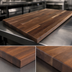 Thumbnail image #4 for John Boos Boos Block American Black Walnut Blended Edge Grain Kitchen Countertop, 36 x 36 x 1-1/2 Inch, Oil Finish