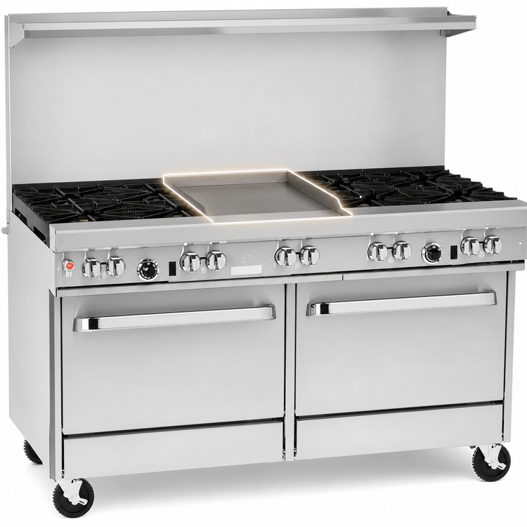 Product image #4 for Southbend Ultimate 60-Inch Gas Restaurant Range with 5 Burners, 24-Inch Griddle, and 2 Standard Ovens