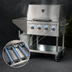 Thumbnail image #4 for Omcan Mobile 4-Burner Stainless Steel Outdoor Propane BBQ Charbroiler