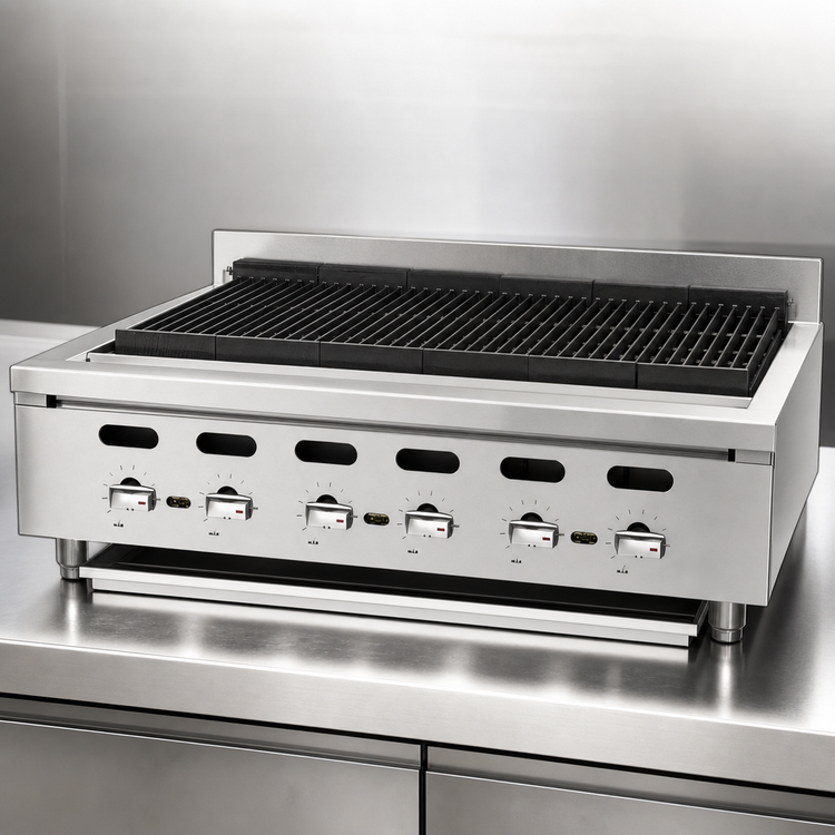 Product image #4 for Vulcan Achiever VACB36 36-Inch Countertop Gas Charbroiler, 6 Burners, 102,000 BTU
