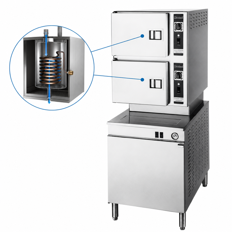 Product image #4 for Cleveland Classic Convection 24-Inch 2-Compartment Pressureless Gas Convection Steamer