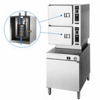 Thumbnail image #4 for Cleveland Range Classic Convection 24CGM200 24-Inch 2-Compartment Gas Pressureless Convection Steamer, Boiler Base, 3-Pan Capacity per Compartment