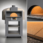 Thumbnail image #4 for Marra Forni Facade EF80G Enclosed Gas-Fired Brick Pizza Oven with 31.5-Inch Round Hearth, Programmable Touchscreen, and Stand