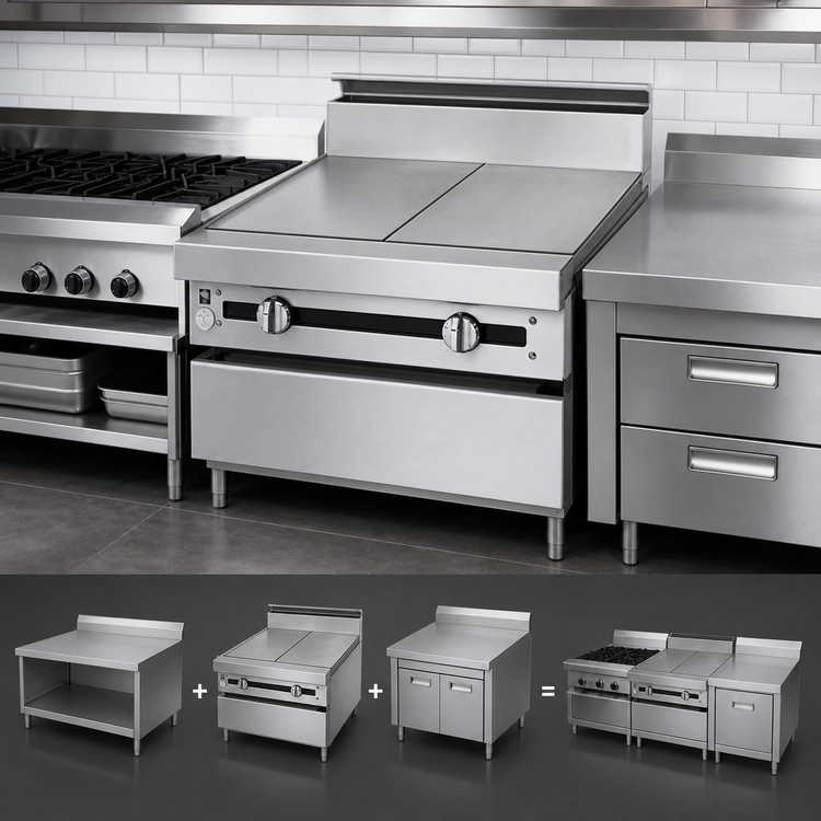 Product image #4 for Titan JMRH-2HT Heavy Duty 36" Modular Gas Range with Two 18" Hot Tops