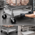 Thumbnail image #5 for Stainless Steel Poultry Crate Dolly with Drip Pan and 5-Inch Swivel Casters