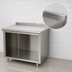 Thumbnail image #4 for Advance Tabco 60 x 30 Open Front Cabinet Base Work Table with 14-Gauge 304 Stainless Steel Top and 1-1/2-Inch Rear Up-Turn
