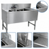 Thumbnail image #4 for Advance Tabco Prestige Stainless Steel 2-Compartment Underbar Sink Unit with Right Drainboard