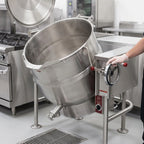 Thumbnail image #3 for Crown ELT-80 80 Gallon Electric 2/3 Jacketed Tilting Kettle with Tri-Leg Base