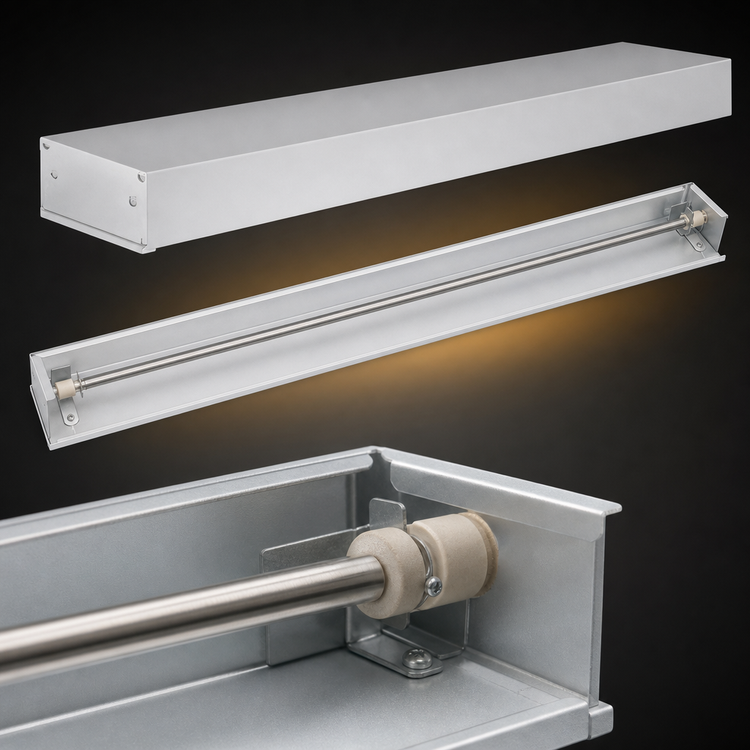 Product image #4 for Hatco Glo-Ray 36-Inch Infrared Strip Heater, Unlighted, Single Rod, 208V, 800W