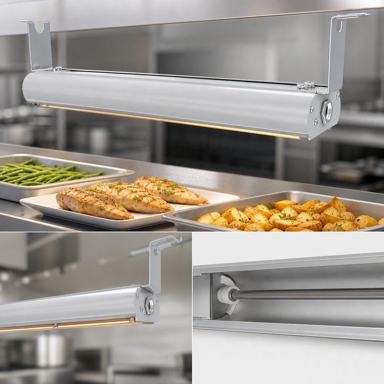 Product image #4 for Vollrath 30-Inch Low Profile Unlighted Strip Heat Lamp with Remote Toggle Switch, 208V