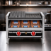 Thumbnail image #4 for American Range AECB-34 Countertop Gas Lava-Rock Char-Broiler, 36-Inch Wide, 3-Burner