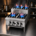 Thumbnail image #4 for Supreme 24-Inch Countertop Gas Step-Up Hot Plate with 2 Open Burners and 3 Step-Up Burners
