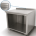 Thumbnail image #4 for Advance Tabco 84-Inch x 24-Inch Stainless Steel Work Table with Open Front Cabinet Base and 1-1/2-Inch Rear Up-Turn