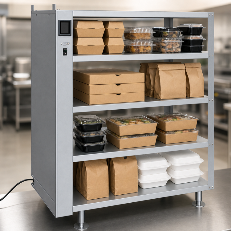 Product image #5 for Hatco Glo-Ray 2-Go 4-Tier Heated Holding Shelves, 39-Inch x 20-Inch Shelves