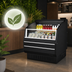 Thumbnail image #5 for Turbo Air Slim Profile Horizontal Open Display Merchandiser with Solid Side Panels, 39-1/8 Inch W, 6.7 Cu. Ft., Black