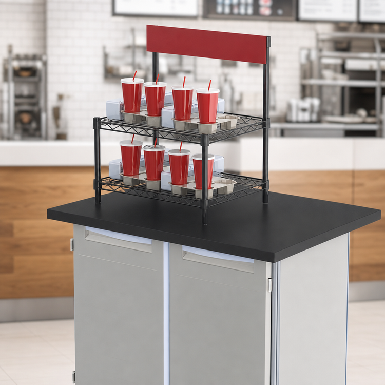 Product image #4 for Metro2Go Countertop To-Go Order Pick-Up Station with Sign and 2 Shelves