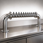 Thumbnail image #4 for Perlick Corporation 4066-10L 10-Faucet Countertop Pass-Thru Glycol-Cooled Draft Beer Tower, Left Beer Leads, Polished Chrome