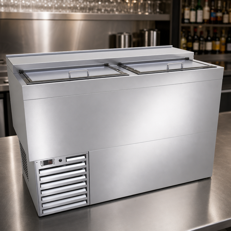 Product image #4 for Glastender MF48-S 48-Inch Underbar Glass Froster, 2 Top Sliding Doors, Stainless Steel