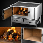 Thumbnail image #4 for Jade Range (Middleby) Titan JLB-48 48-Inch Wood-Burning Log Broiler with Firebrick Chamber and Stainless Steel Exterior