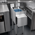 Thumbnail image #4 for 12-Inch Wide Free-Standing Stainless Steel Underbar Hand Sink Unit with Deck-Mounted Gooseneck Faucet