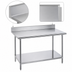 Thumbnail image #4 for Advance Tabco KSS-367 84-Inch x 36-Inch 14-Gauge 304 Stainless Steel Work Table with 5-Inch Backsplash and Adjustable Undershelf