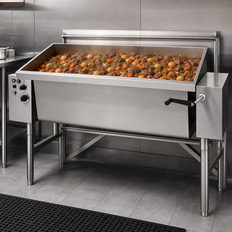 Product image #4 for Classic 30-Gallon Wall Mounted Electric Manual Tilting Skillet, 11.1 kW