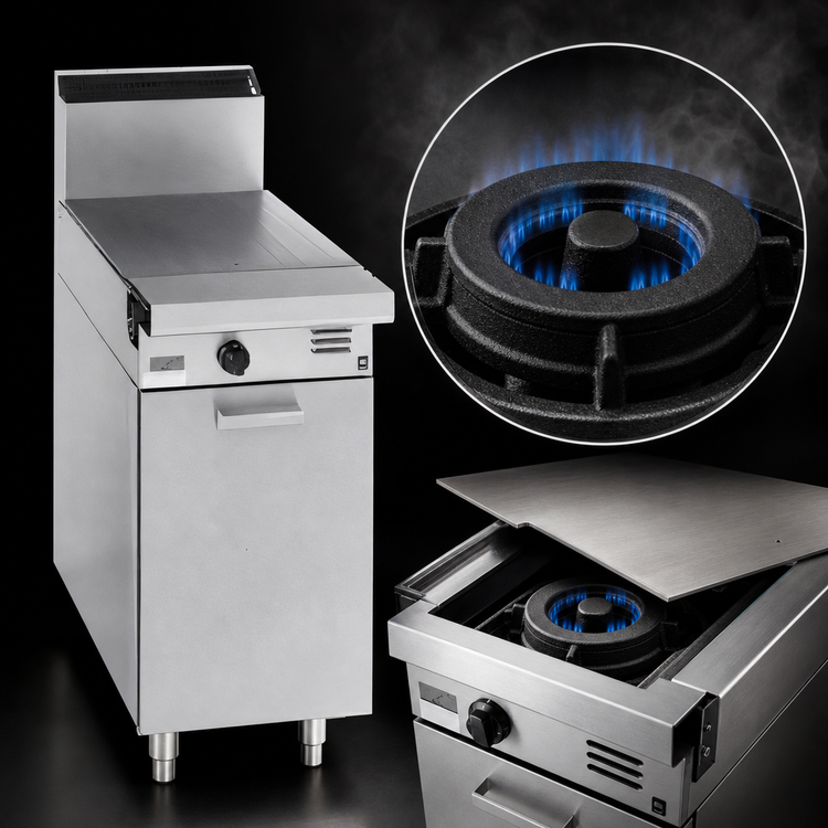 Product image #4 for Garland Master M6S 17-Inch Gas Even-Heat Hot Top Add-A-Unit Range with Storage Base
