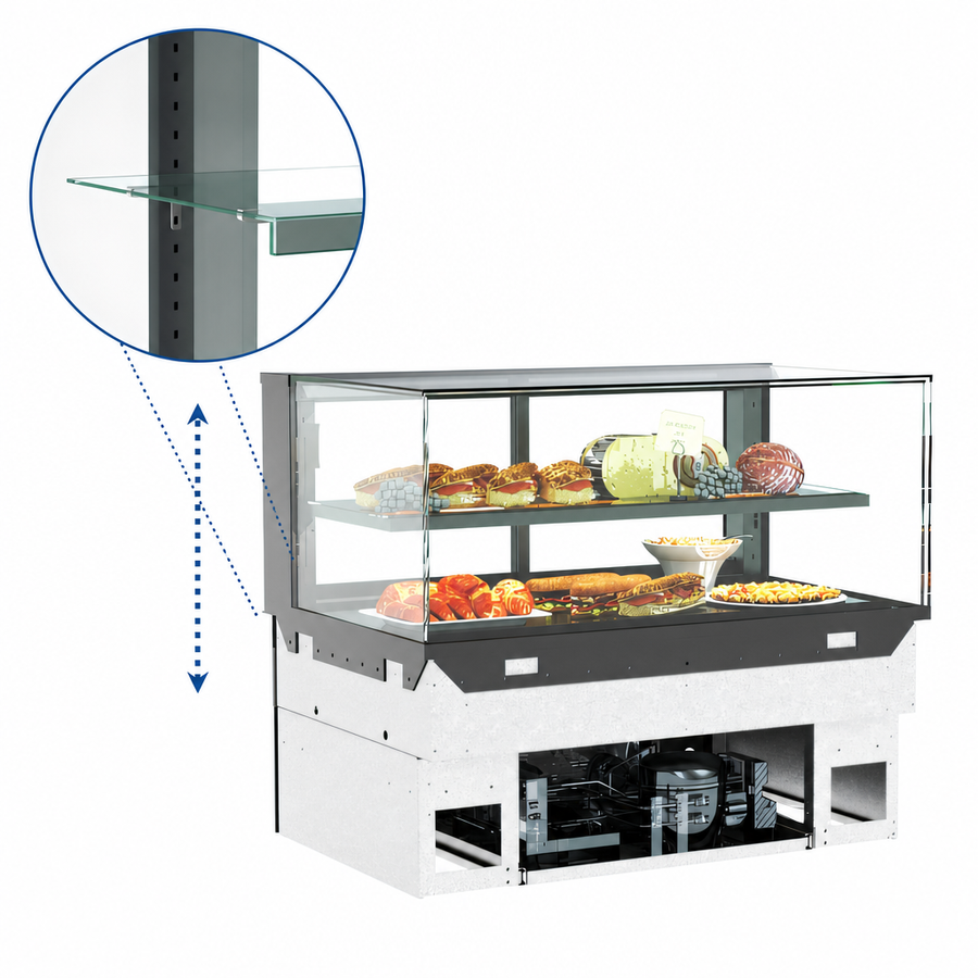 Adjustable Clear Glass Shelf