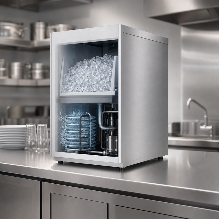 Product image #4 for Hoshizaki KM-350MWJ Slim-Line Modular Crescent Cube Ice Maker, Water-Cooled, 22-Inch Wide